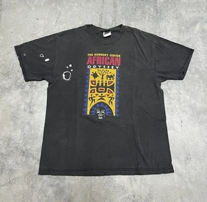 Camiseta African Odyssey Kennedy Center de colección de los años 90 envejecida descolorida grande - Imagen 1 de 5