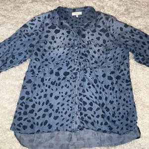 Tunica donna leopardata con bottoni tencera punto laterale grande - Foto 1 di 5