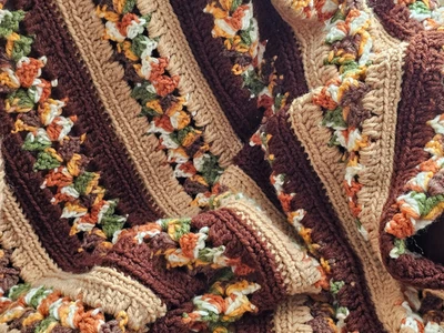 Manta tejida hecha a mano afgana tiro marrones óxido 70" x 48" vintage Foto 1 de 4