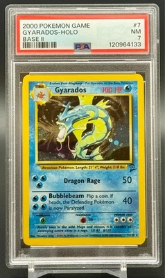 2000 Pokémon Base Set 2 #7 Gyarados-Holo PSA 7 - Rare - Fresh Slab - Image 1 of 2