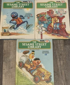 The Sesame Street Library 10, 12, & 13 Lot Hardcover Books Vintage GOOD Lot Of 3 - Imagen 1 de 23