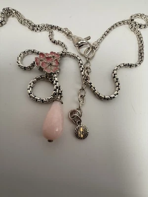 COLLAR CADENA CAJA CUARZO ROSA PLATA ESTERLINA JAI JOHN HARDY 20”. Foto 1 de 4