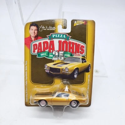 Chevrolet Camaro Z28 1971 Johnny Lightning Papa John's Gold estado coleccionistas Foto 1 de 4