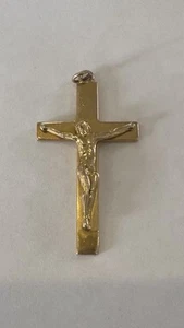 Ciondolo croce in oro 9 ct bella qualità completamente marcato - Foto 1 di 14