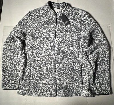 Chaqueta polar Oakley Hillside Sherpa FZ cremallera completa agrietada blanca negra para hombre XL nueva con etiquetas Foto 1 de 4