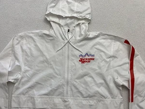 Jackson Hole Windbreaker Kapuze 1/2 Zip Packable Hooded weiß Herren Large - Bild 1 von 7