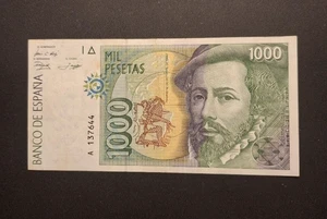 1992 Spain 1000 Pesetas Pick# 163a - Very Nice High Grade Circ Banknote-c6670xcn - Picture 1 of 2