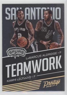 2016-17 Panini Prestige Teamwork Rainbow /25 Kawhi Leonard LaMarcus Aldridge #24 - Image 1 of 2
