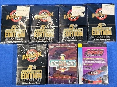 Racing Cards Sets Lot (7) Nascar 1992 Maxx 5th Ed. 1994 Pro Set 1996 Score Board - Image 1 of 4