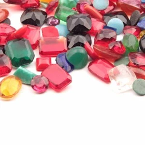 Mixed lot (120) Czech vintage glass rhinestones cabochons beads findings - Picture 1 of 3