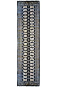 3x13 Runner BLACK BOKARA RUG #F-5843 - Picture 1 of 12