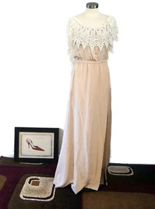 Stone Cold Fox Neutrals Silk Long Dress Size Label 3 - USA 6 Penelope NWT - Picture 1 of 12