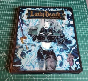 Lady Death Wicked Ways Trading Card Collectors Binder +Uncut Cards (Krome, 1997) - Picture 1 of 4