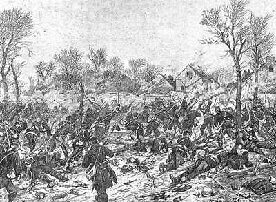 GUERRE 1870/1871 - COMBAT de L'HAY-les-ROSES (29 Novembre 1870)- Gravure du 19e - Photo 1/2