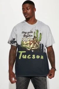 Maglietta chitarra grande Tucson Arizona Desert da uomo Tie Dye Cactus Southwestern Tee - Foto 1 di 8