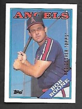 BOB BOONE 1988 Topps Baseball *REDISCOVER TOPPS BRONZE BUYBACK* Card #498 ANGELS