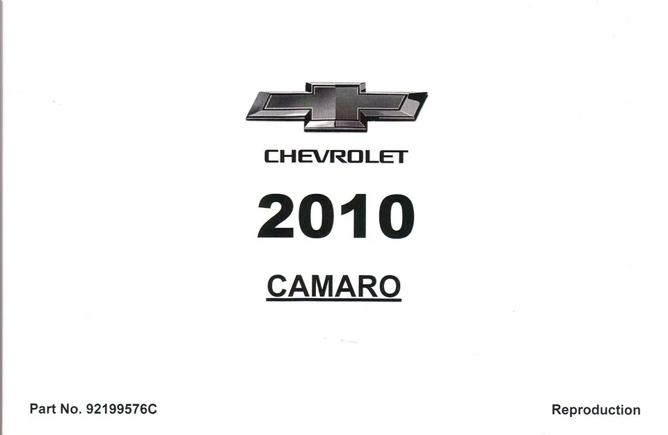 2010 Chevrolet Camaro Owner's Owners Glovebox Manual Portfolio 99575 - Image 1 of 1