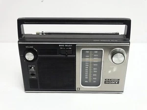 Sony ICF-7270W AM/FM Portable Radio Vintage - Works, But Power Switch Is Broken - Picture 1 of 9