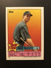 1989 topps baseball Mark McGwire #3 (super star)