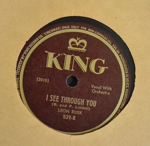 COUNTRY 78 Leon Rusk KING 539 I See Through You and a Petal From a Faded Rose - Imagen 1 de 1
