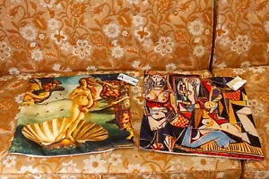 art pillow covers Linen Square Pillow Case Covers 2 pc set - Picture 1 of 5