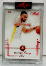 STEPHEN CURRY 2021-22 LEAF PEARL BASE RED SPECTRUM AUTHENTIC PEARL 1/5 Read!