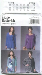 BUTTERICK B6290 MISSES TOPS HOLGADOS CON VARIACIONES TALLA 4-14 SIN CORTAR 2015 - Imagen 1 de 3