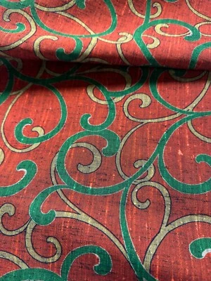 Vintage Japanese Wool Kimono Fabric by the Yard Kasuri Arabesque Tsumugi 14in - Image 1 of 4