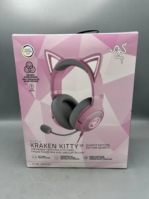 Razer Kraken Kitty V2 Quartz Edition Wired Gaming Headset NEW Open Box - Image 1 of 4