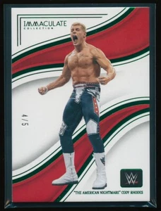 Cody Rhodes American Nightmare 2023 Panini Immaculate WWE Green Emerald #28 4/5 - Picture 1 of 2