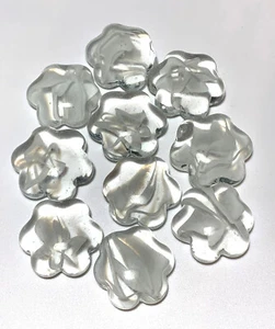 PK de 25 Gemas de Flor de Vidrio Blanco Mega Mármoles Mosíaco Retirado Artesanía Joyería Arte - Imagen 1 de 2
