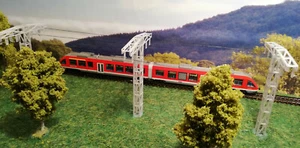 Mástil de alta tensión mástil de línea libre mástil de corriente kit escala N 3 piezas - Imagen 1 de 4