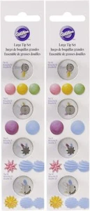 Wilton Round 10 and 12 and Star 21 and 32 Tip Set - 4 Icing Tips (2-Pack) - Picture 1 of 1