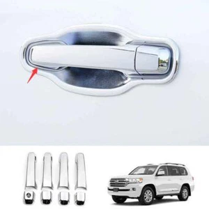Cubierta de manija de puerta exterior cromada 8X apta para Toyota Land Cruiser 2016-2021 - Imagen 1 de 11