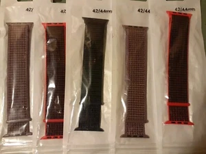 5er Set gewebtes Nylonband für Apple Watch Sportschleife 42/44mm verschiedene Farben - Bild 1 von 4