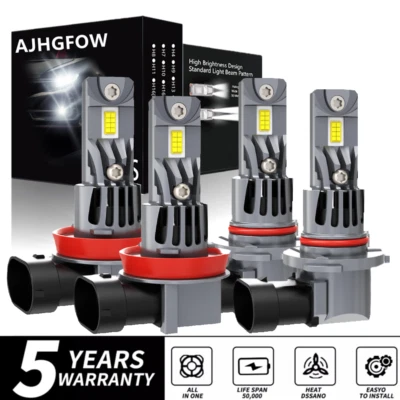 Para Honda CR-Z 2011-2015 2016 Combo 4x 9005+H11 Faros LED 6000K Blanco Foto 1 de 4