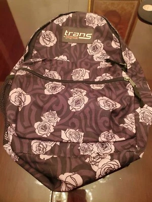 Pre-Owned - Trans By JANSPORT Big Student BACKPACK (Purple Roses PATTERN) Unisex - Image 1 of 4