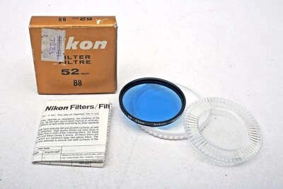 Nikon 52mm B8 Blue color correction+Black & White Contrast (2267)Filter+MINT/New - Image 1 of 4