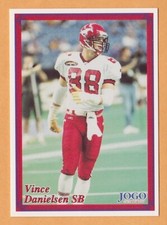 Vince Danielsen 1999 Jogo Boston Pizza CFL card #13 Calgary Stampeders  UBC