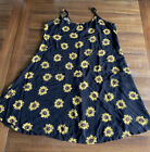 MSBASIC Women's Sunflower Sleeveless Adjustable Strappy Summer Beach Swing Dress