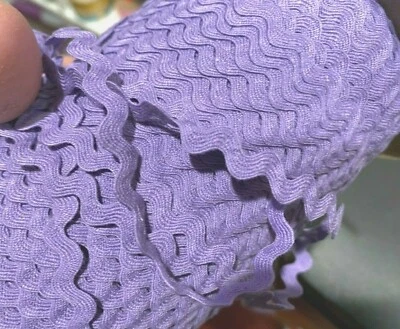 vintage ricrac 3/8" cotton trim ric rac 10 yds made in USA orchid - Image 1 of 3