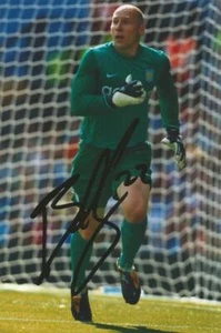 ASTON VILLA: BRAD GUZAN SIGNED 6x4 ACTION PHOTO + COA - Bild 1 von 1