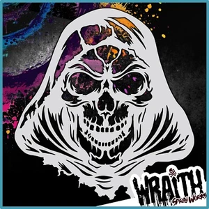 Reaper Skull #1 - Reusable Airbrush Stencil Template - Picture 1 of 4