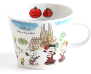Peanuts Snoopy porcelain world design large mug cup 340ml Barcelona Spain - Picture 1 of 4