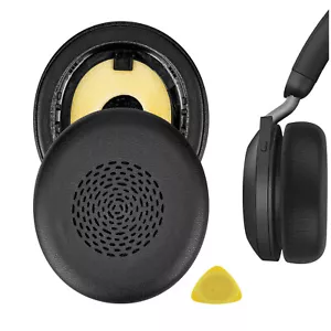 Geekria Protein Leather Ear Pads for Jabra Evolve2 75 Wireles Headphones (Black) - Picture 1 of 6