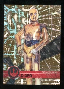 C-3PO 2015 Topps High Tek ANTHONY DANIELS ORANGE MAGMA Parallel SP /25 - Picture 1 of 1
