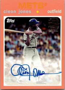 2017 Topps Archives Fan Favorites CLEON JONES New York Mets PEACH AUTO /150 - Picture 1 of 2