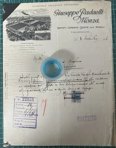 Rara Fattura Tessitura Meccanica Jacquard Giuseppe RADAELLI-Monza 1915 - Bild 1 von 1
