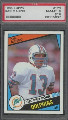 Topps Dan Marino #123 PD 1984 PSA 8 Foto 1 de 2