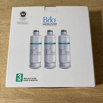 6045A Replacement Brio Water Filter 3-pack For Samsung Refrigerators - Image 1 of 4